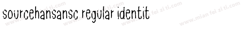 sourcehansansc regular identity h字体转换